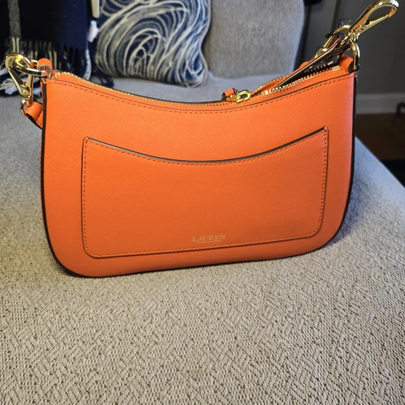Ralph LAUREN Orange Leather Shoulder Bag - Picture 2 of 3